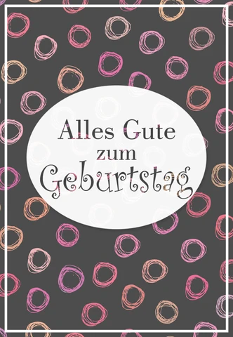 Gutschein Geburtstag - Moderne Kreise 