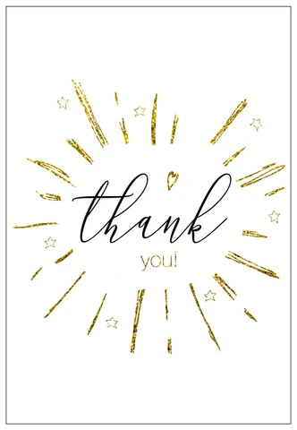Buono regalo Thank you - oro 
