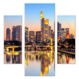 Wandbild Frankfurter Lichter (3-teilig) 