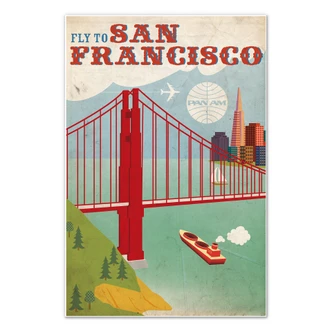 Wandbild PAN AM - Fly to San Francisco  