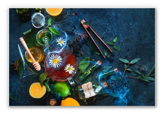 Wandbild Belenko - Chamomile and Tea 