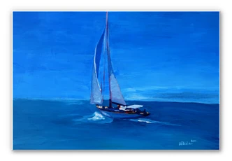 Wandbild Bleichner - Sailing into the Blue 