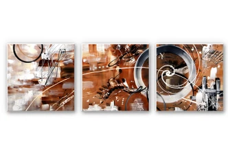 Wandbild Fedrau - Im Kreis (3-teilig) 