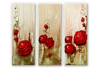 Tableau Forex - Fedrau - Roses (3 parties) 