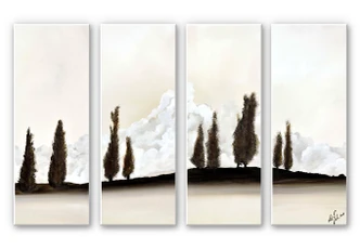 Wanddecoratie Fedrau - Rust (4-delig) 