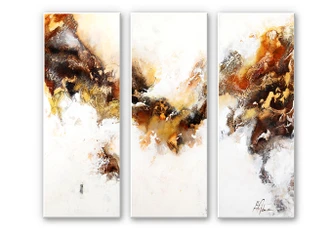 Wandbild Fedrau - Flüssiges Gold 03 (3-teilig) 