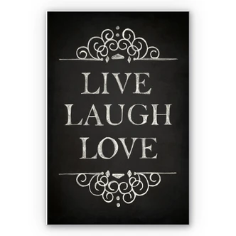 Wandbild Live Laugh Love 
