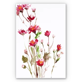 Wandbild Illustrierte Wildblume 