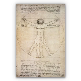 Wandbild Da Vinci - Proportionszeichnung 