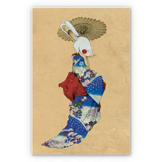 Wandbild Loske - Geisha Kaninchen 01 