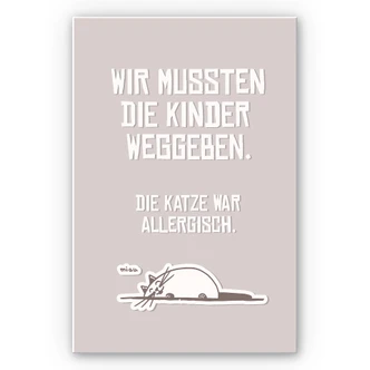 Wandbild Wir mussten die Kinder weggeben - Katze 