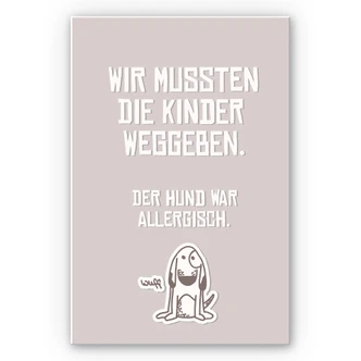 Wandbild Wir mussten die Kinder weggeben - Hund 
