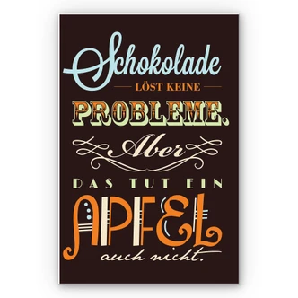 Wandbild Schokolade löst keine Probleme 