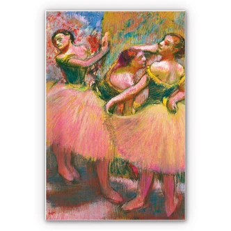 Wandbild Degas - Drei Tänzerinnen mit grünen Korsagen 