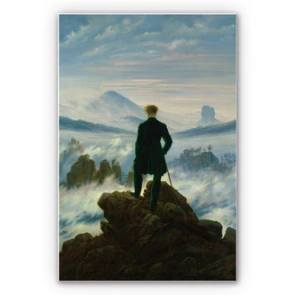 Wandbild Friedrich - Der Wanderer über dem Nebelmeer 