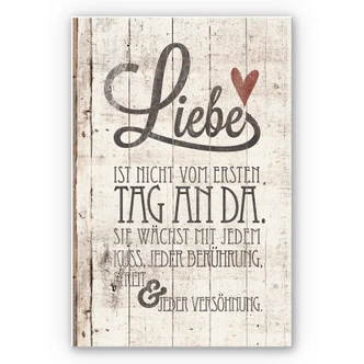 Wandbild Liebe ist nicht vom ersten Tag an da 