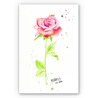 Wandbild Buttafly - Rose 