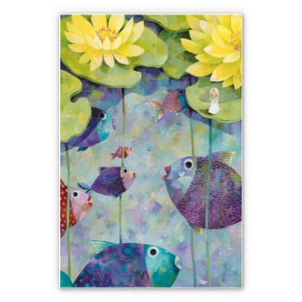 Wandbild Blanz - Gelbe Seerosen 