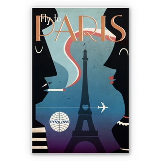 Wandbild PAN AM - Fly to Paris 
