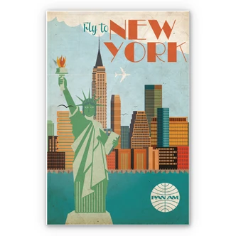 Wandbild PAN AM - Fly to New York 