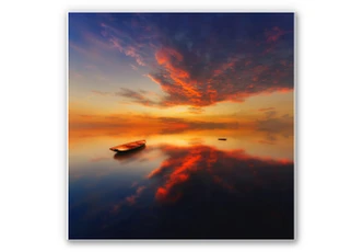 Wandbild Krol - Ein leuchtender Sonnenuntergang - quadratisch 