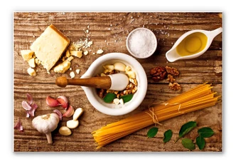 Wandbild Laercio - Pesto Rezept 