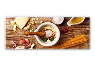 Wandbild Laercio - Pesto Rezept - Panorama 