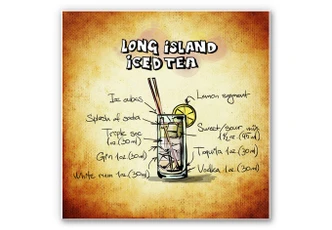 Wandbild Long Island Iced Tea - Rezept 