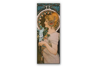 Wandbild Mucha - Die Feder 