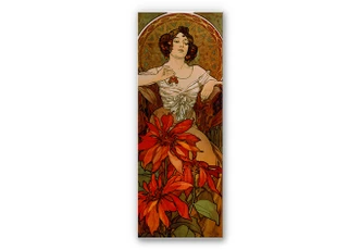 Wandbild Mucha - Edelsteine: Rubin 