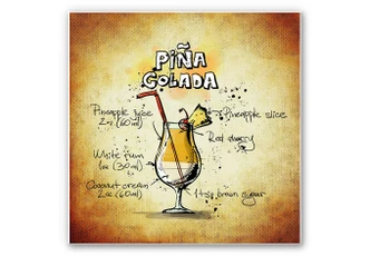 Wandbild Pina Colada - Rezept 