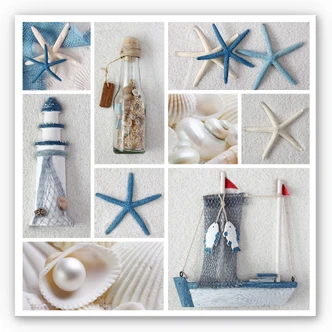 Wandbild Beach Collage 