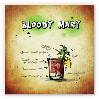 Wandbild Bloody Mary - Rezept Wandbild Bloody Mary - Rezept