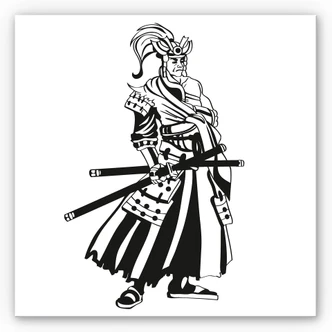 Wandbild Japanischer Samurai 