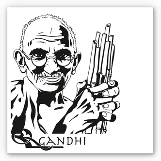 Wandbild Mahatma Gandhi 