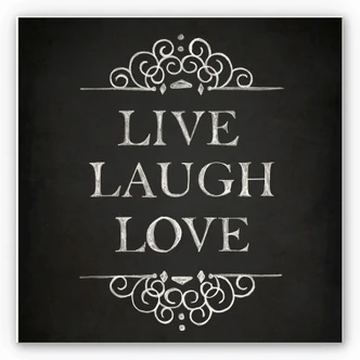 Wandbild Live Laugh Love 