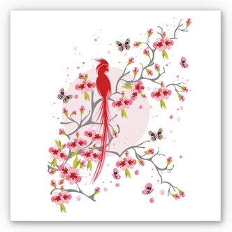 Wandbild Paradiesvogel - quadratisch 