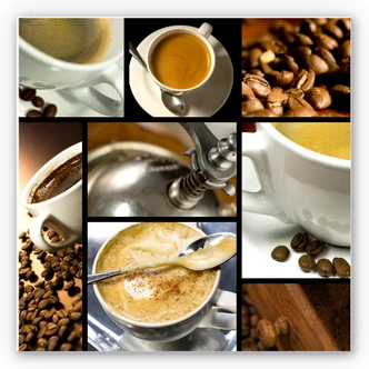 Wandbild Kaffee-Vielfalt - quadratisch 