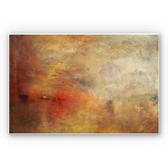 Wandbild Turner - Sonnenuntergang über einem See 