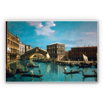 Wandbild Canaletto - Die Rialtobrücke in Venedig 