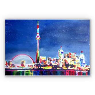 Wandbild Bleichner - Toronto im Neonschimmer 