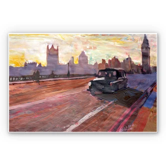 Wandbild Bleichner - London in der Abenddämmerung 