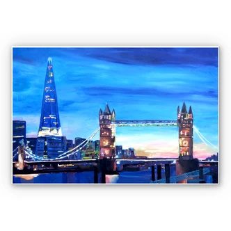 Wandbild Bleichner - London Tower Bridge und The Shard 