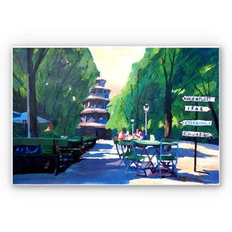 Wandbild Bleichner - Chinesischer Turm in München 