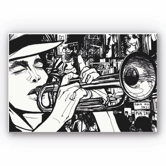 Wandbild Sound of a Street Musician 