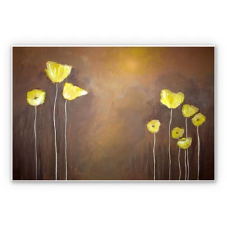 Wandbild Melz - Gelber Mohn 