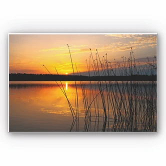 Wandbild Sonnenuntergang am See 