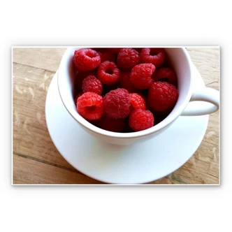 Wandbild Himbeer-Dessert 