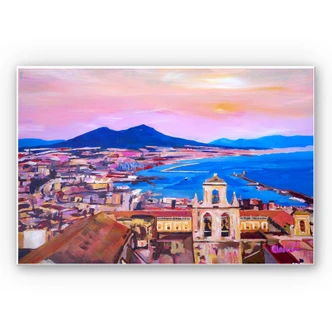 Wandbild Bleichner - Naples with Mount Vesuvio 