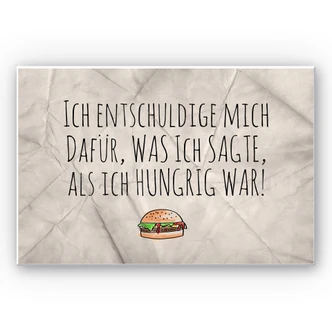 Wandbild Ich entschuldige mich dafür 
